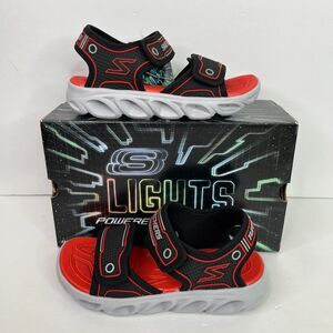 Sketchers Boys Hypno-Splash Light Up Sandals New Size 2 #554